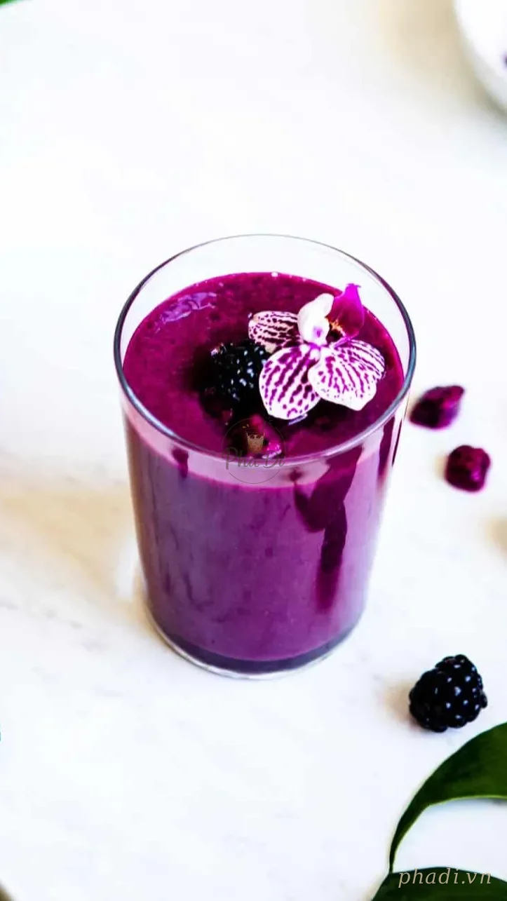 Sinh Tố Mâm Xôi Đen Cơm Cháy